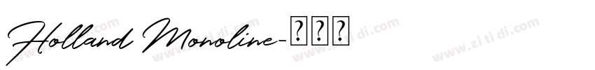 Holland Monoline字体转换